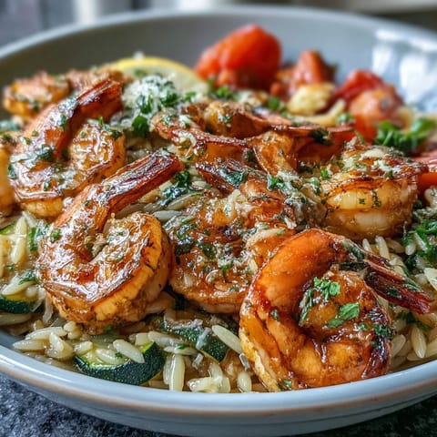 One-Pan Lemon Butter Shrimp Orzo