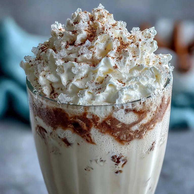 Creamy vanilla protein shake inspired by Starbucks Vanilla Bean Frappuccino, blended with ice for a refreshing treat.