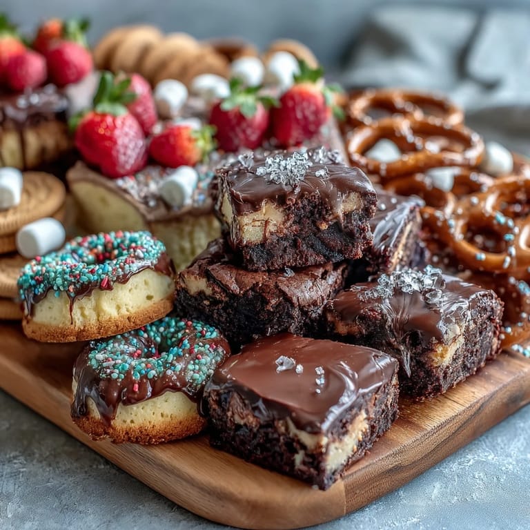 Colorful graduation dessert board featuring pound cake, lemon loaf, and assorted cookies with berries.