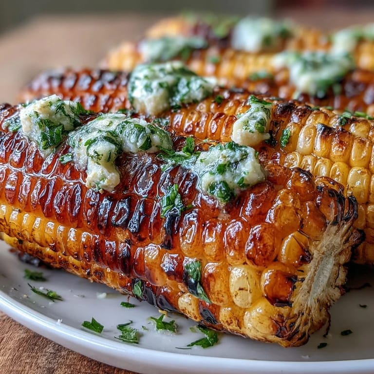 Memorial Day Grilled Corn with Herbed Butter 4 Ways - tender grilled corn with customizable flavored butters for summer cookouts and gatherings.