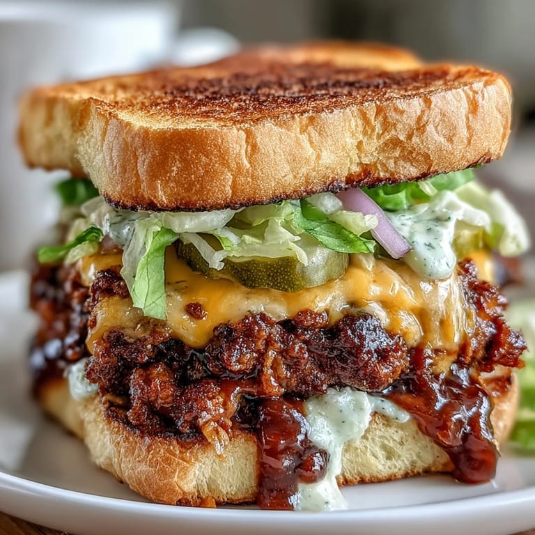 Crispy smash burger patties topped with cheese, served on slider buns with fresh toppings and creamy homemade secret sauce for a festive Memorial Day meal.