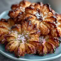 Delicate flower-shaped shortbread cookies with buttery, golden edges, perfect for spring tea parties or Mother's Day.