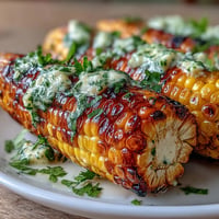 Memorial Day Grilled Corn with Herbed Butter 4 Ways - charred sweet corn on the cob with four flavorful herb-infused butters.  